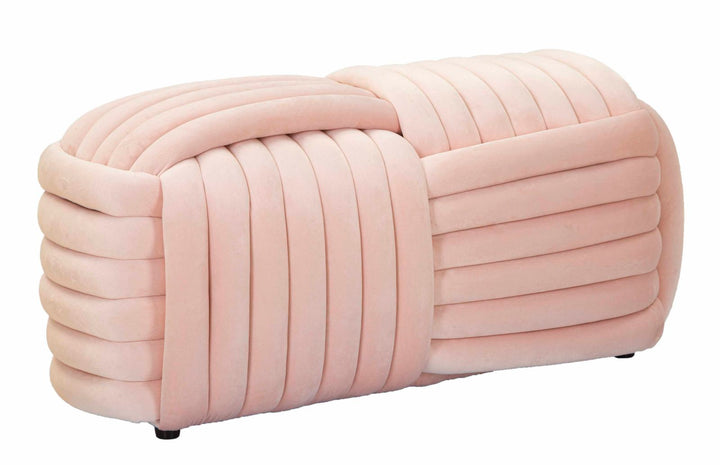 Entrébænk, mdf, bomuld og polyester – 90x45x45 cm