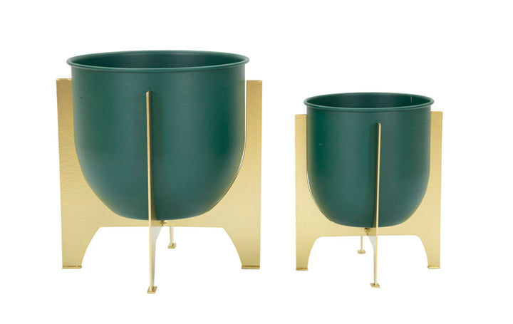 Glam vase i guldfarve af jern – 24x5x26 19x21 cm