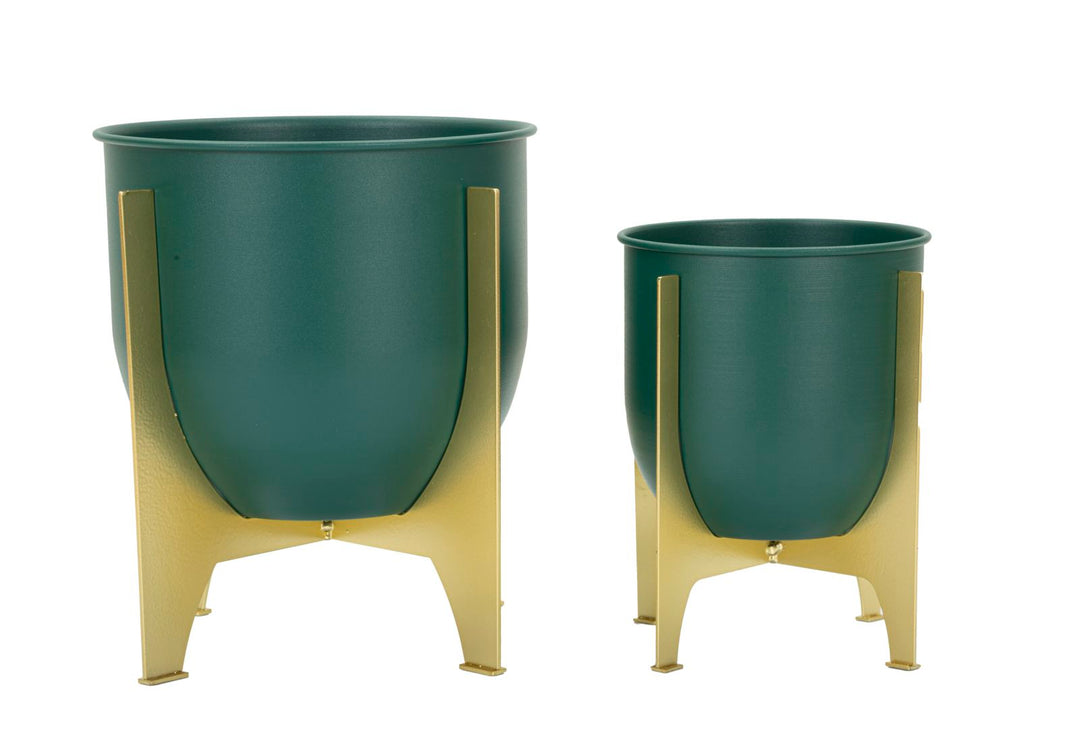 Glam vase i guldfarve af jern – 24x5x26 19x21 cm