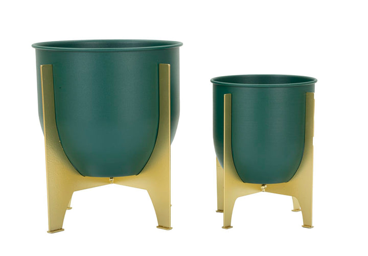 Glam vase i guldfarve af jern – 24x5x26 19x21 cm