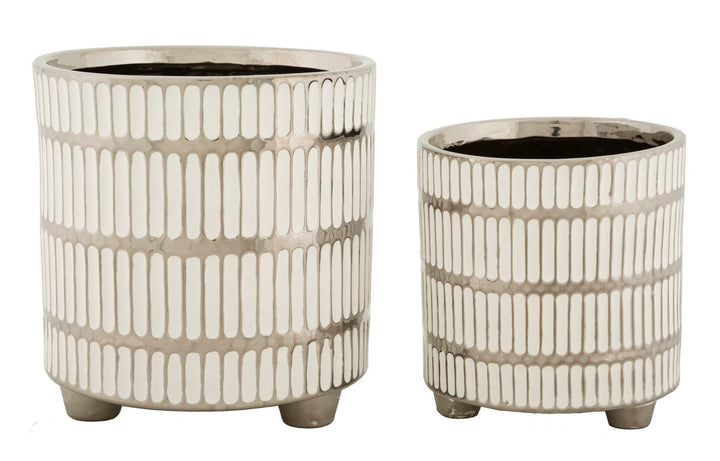 Glam vase i hvid, keramik – 22x5x24 18x19 cm