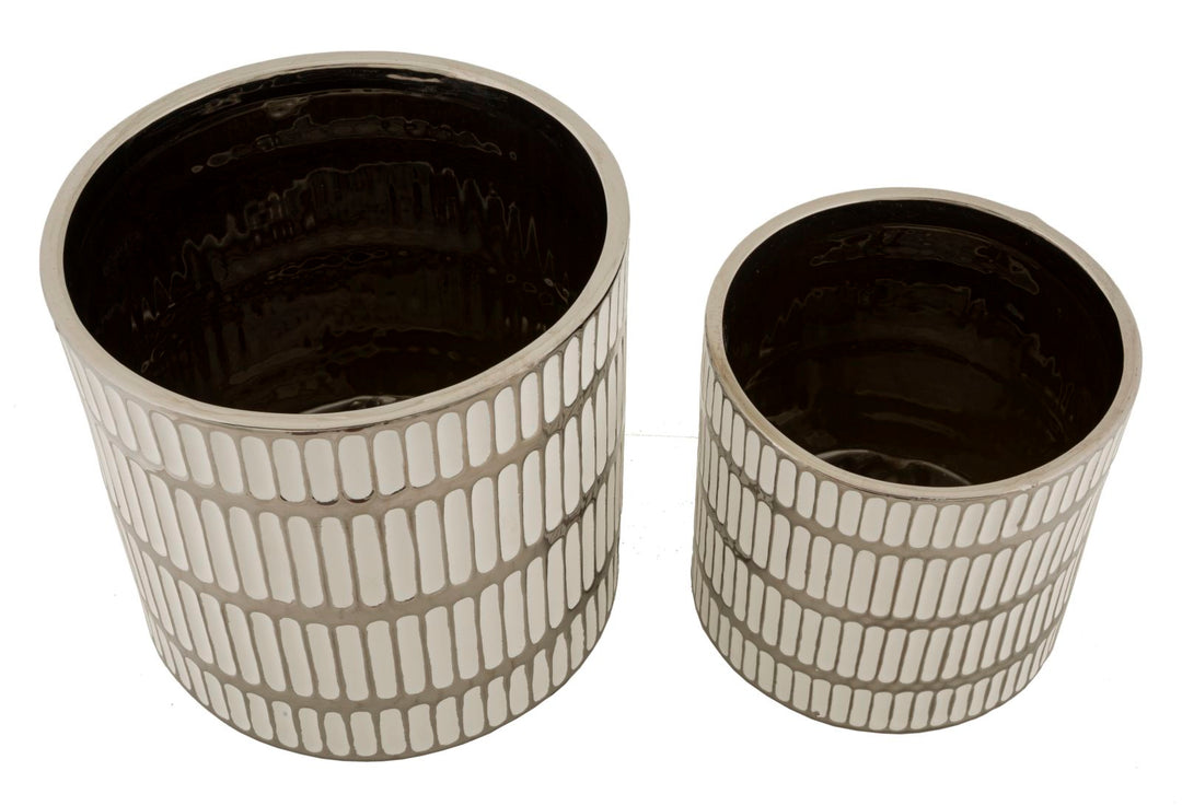Glam vase i hvid, keramik – 22x5x24 18x19 cm
