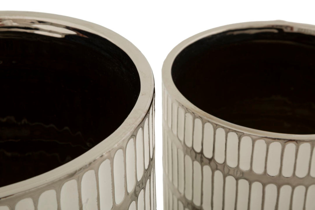 Glam vase i hvid, keramik – 22x5x24 18x19 cm