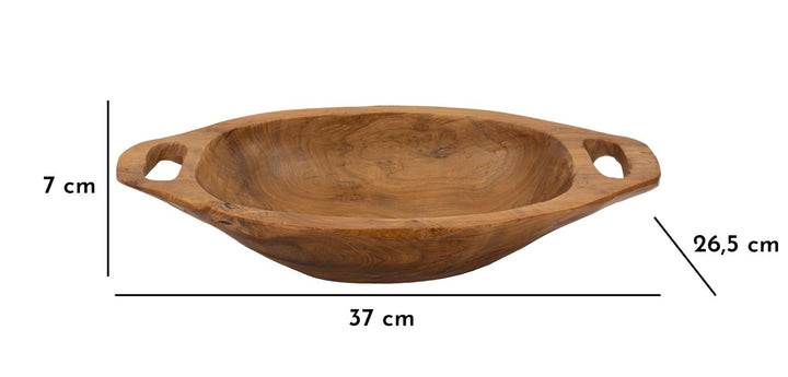Bakke i teaktræ – 37x26x5 cm