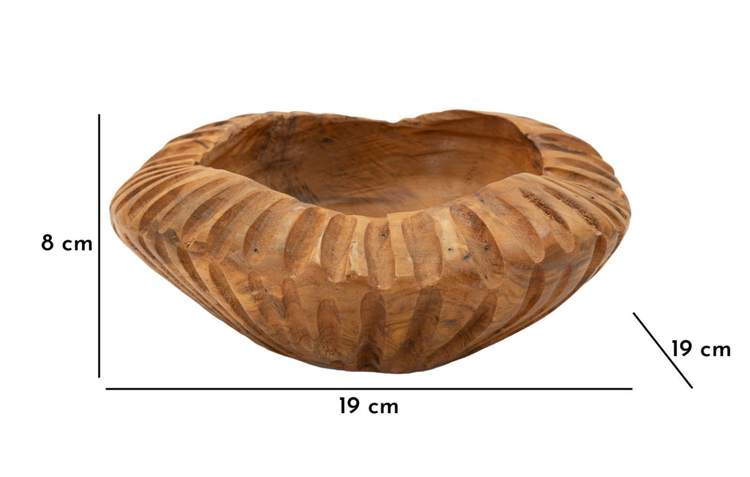 Bakke i teaktræ – 19x8 cm