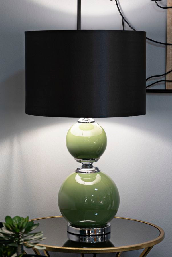 Bordlampe i grøn, 38x65 cm
