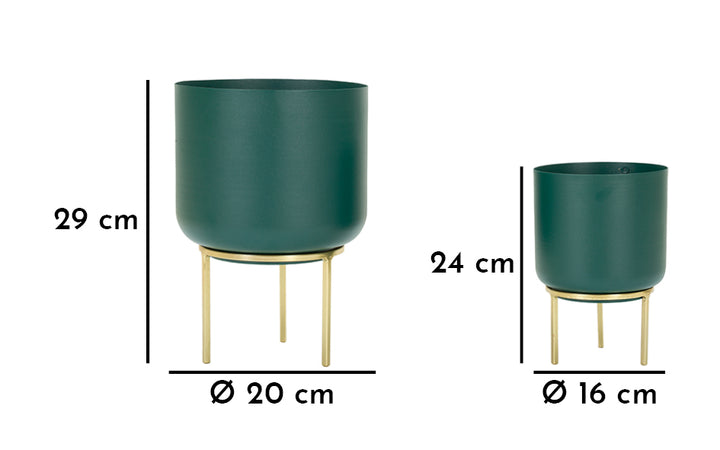 Glam vase i guldfarve af jern – 20x29 16x24 cm