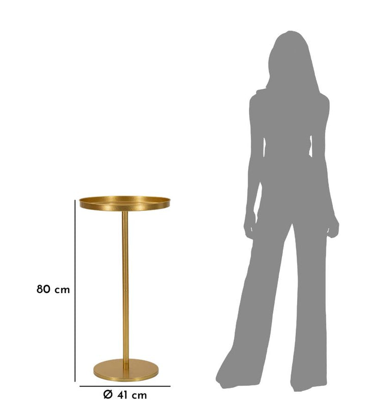 Glam bord i guldfarve, metal – 41x80 cm