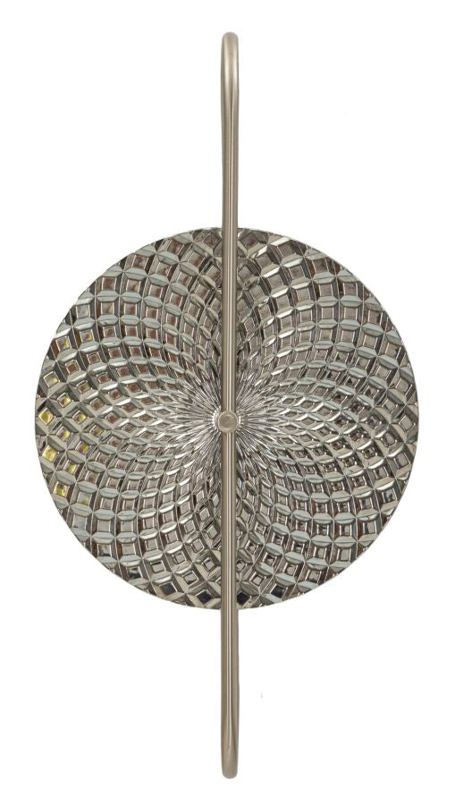 Glam lampe i sølv af glas og jern – 28x15x54 cm