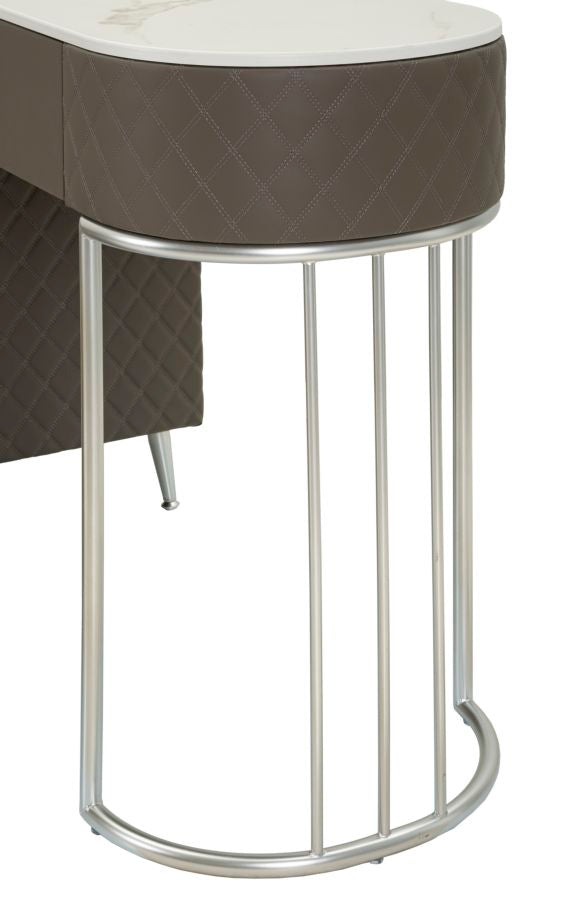 Glam sminkebord med skammel, 120x40x75, 36x39 cm