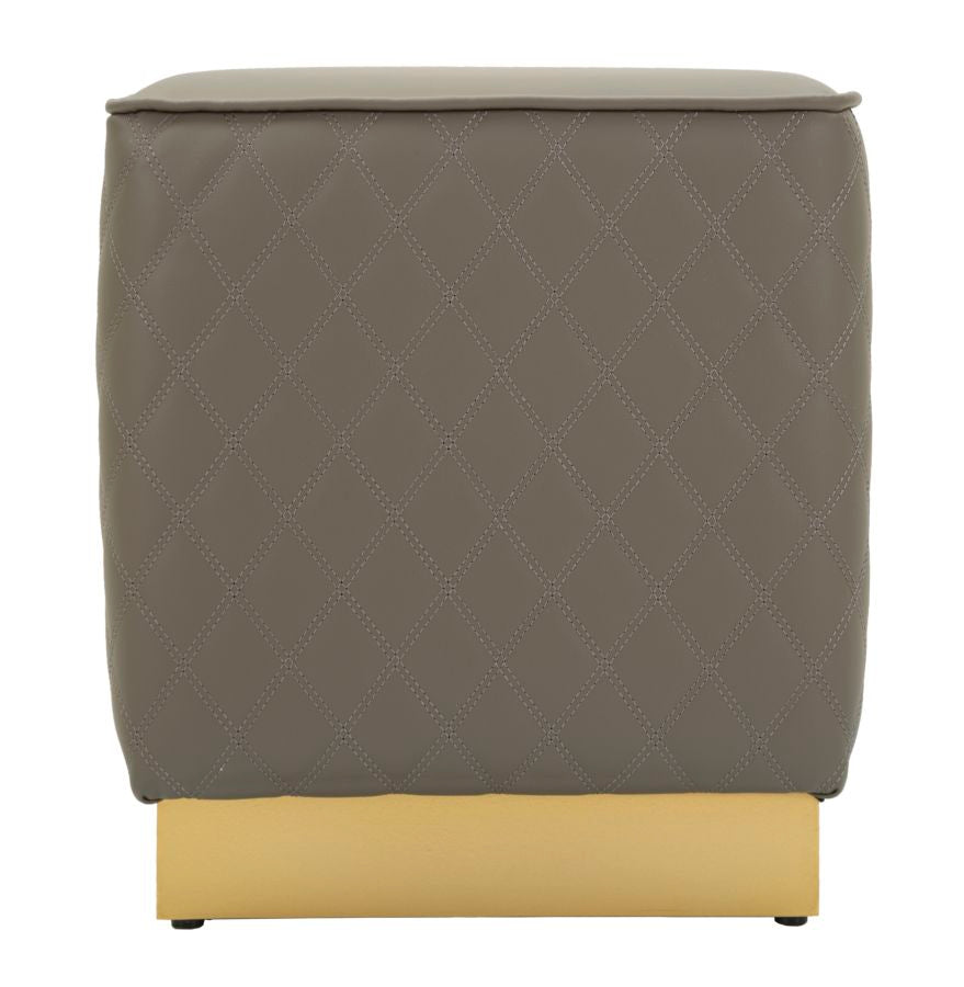 Glam taburet i træ, mdf, metal – 35x35x38 cm