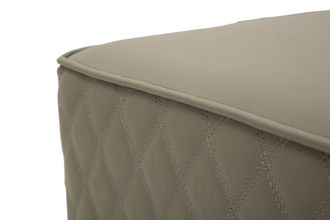 Glam taburet i træ, mdf, metal – 35x35x38 cm