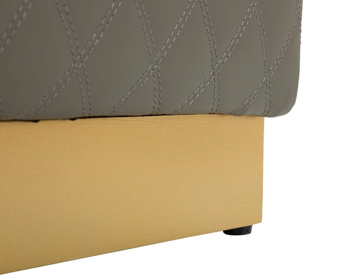 Glam taburet i træ, mdf, metal – 35x35x38 cm