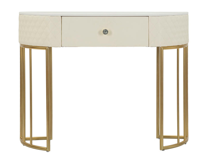 Glam konsolbord i træ, mdf, metal – 100x40x75 cm