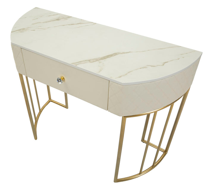 Glam konsolbord i træ, mdf, metal – 100x40x75 cm
