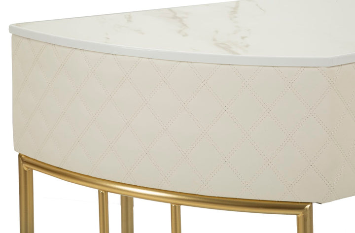 Glam konsolbord i træ, mdf, metal – 100x40x75 cm