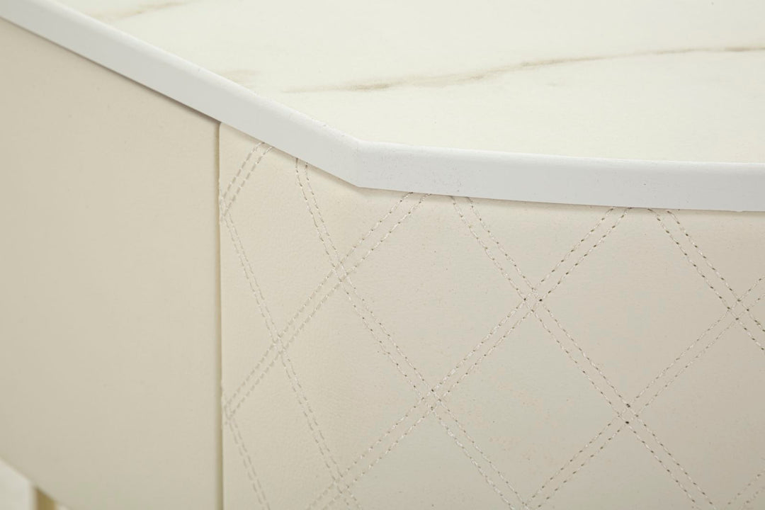 Glam konsolbord i træ, mdf, metal – 100x40x75 cm
