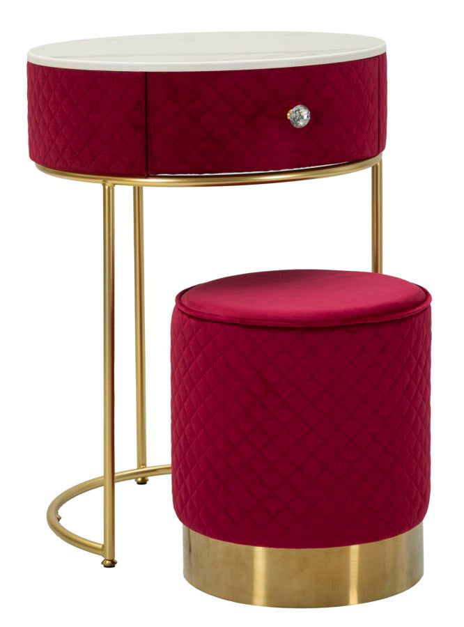 Glam bord i guldfarve, fyrretræ, MDF and metal – 52x70 36x39 cm