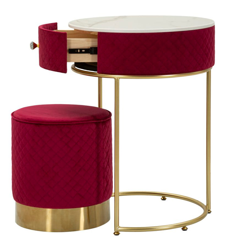 Glam bord i guldfarve, fyrretræ, MDF and metal – 52x70 36x39 cm