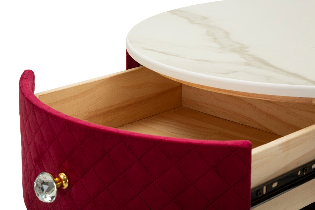 Glam bord i guldfarve, fyrretræ, MDF and metal – 52x70 36x39 cm