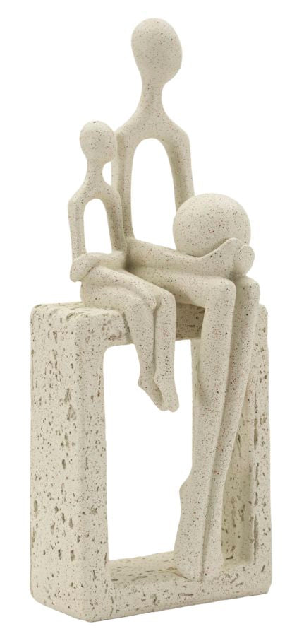 Pyntefigur i creme af polyresin – 10x7x5 cm