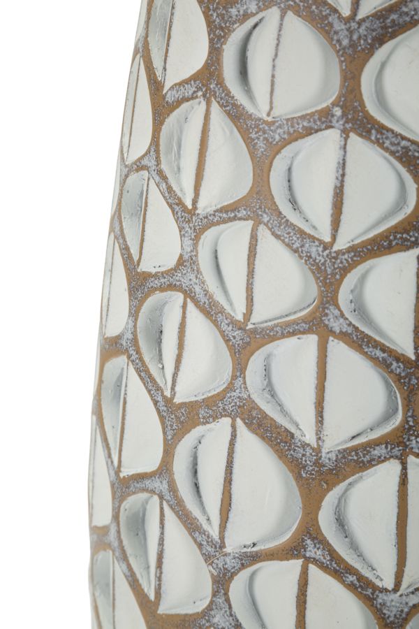 Moderne vase i hvid, polyresin – 20x45x5 cm