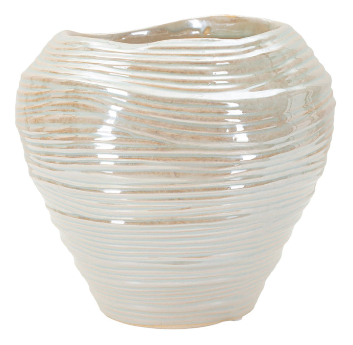Moderne vase i keramik, perlehvid