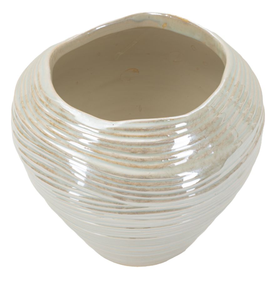 Moderne vase i keramik, perlehvid