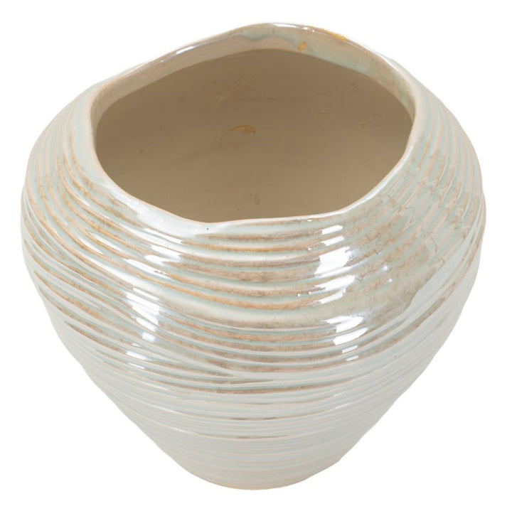 Moderne vase i keramik, perlehvid