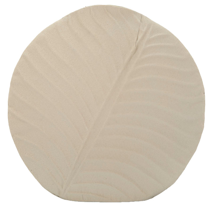 Moderne vase i creme, jern – 32x5x13 cm