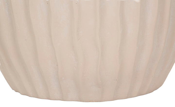 Vase i cremehvid – 26x5x26 cm