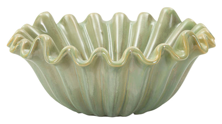 Moderne grøn fad i keramik  – 33x14x5 cm