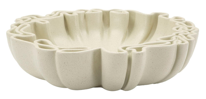 Fad, cremefarvet i polyresin  – 40x5x38 5x9x5 cm
