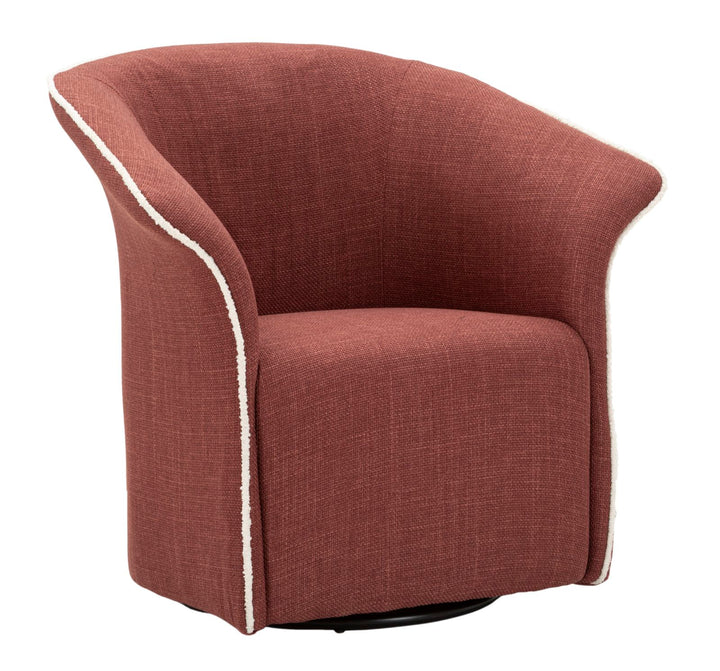 Lænetol i bordeaux rød, polyester – 70x72x75, 44x5 cm