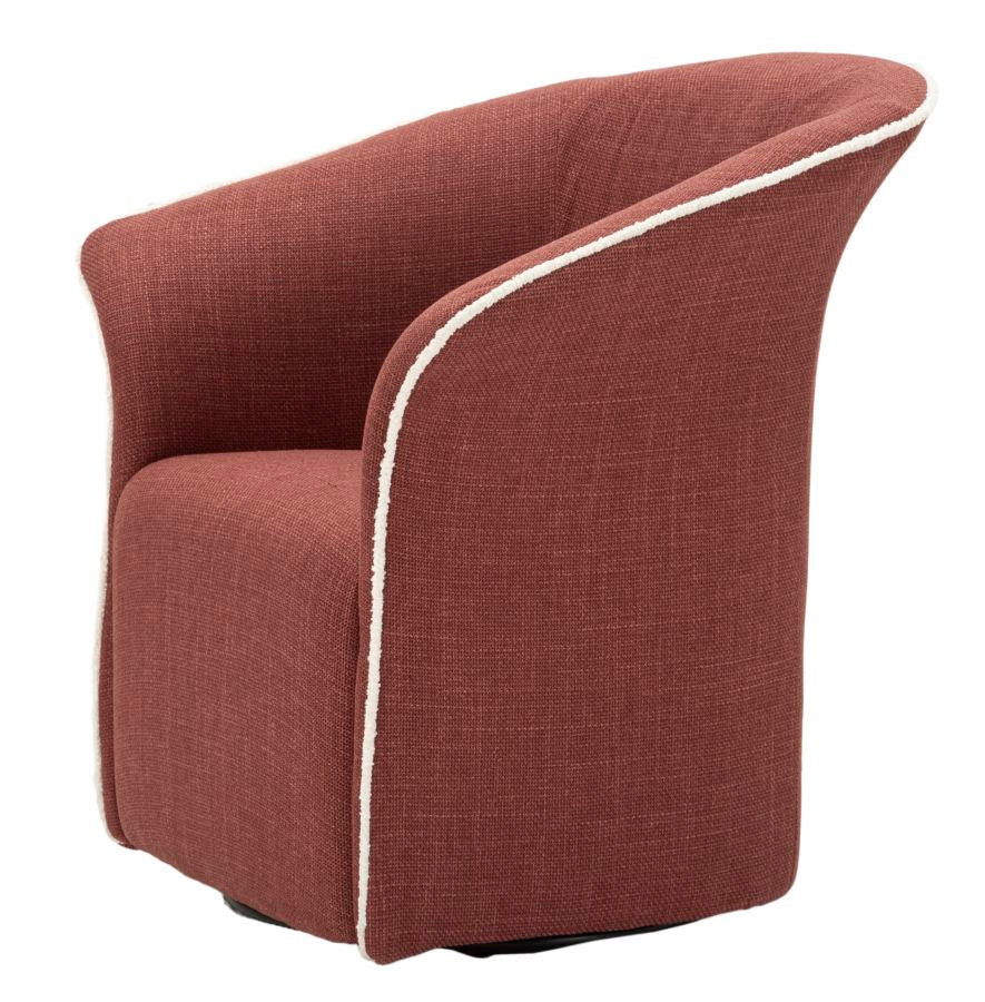 Lænetol i bordeaux rød, polyester – 70x72x75, 44x5 cm