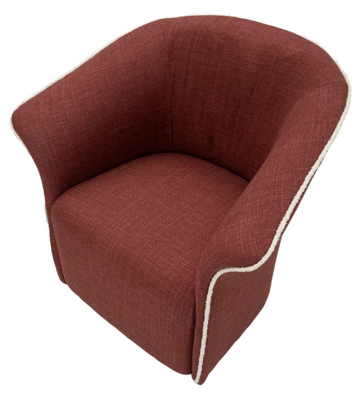 Lænetol i bordeaux rød, polyester – 70x72x75, 44x5 cm