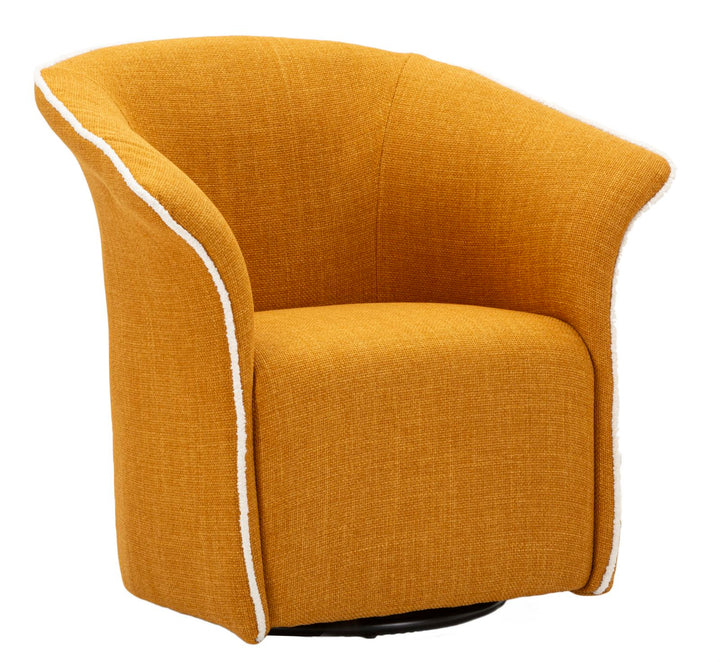 Lænetol i gul, polyester – 70x72x75, 44x5 cm