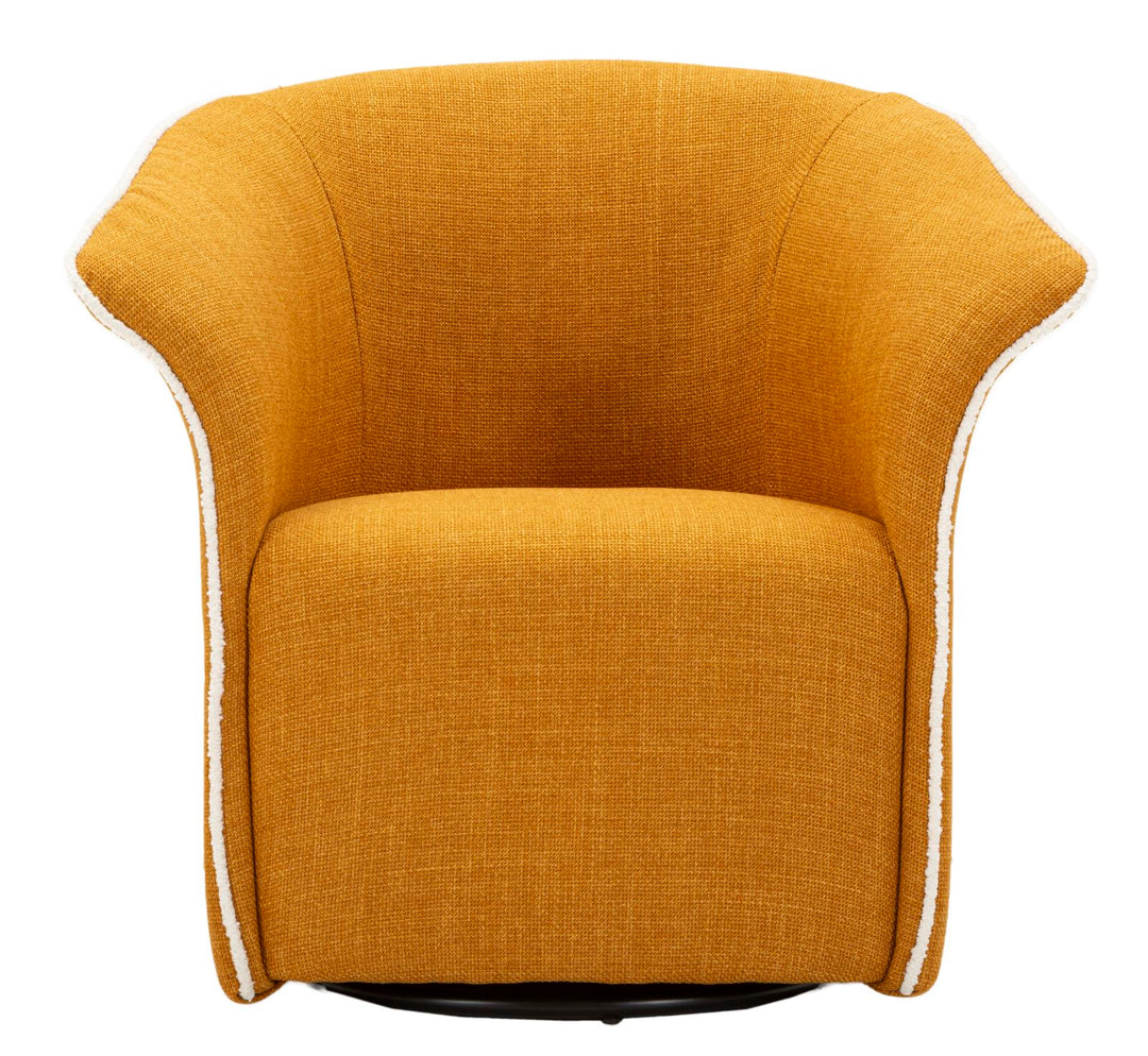 Lænetol i gul, polyester – 70x72x75, 44x5 cm