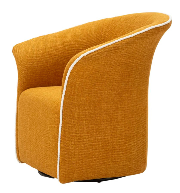 Lænetol i gul, polyester – 70x72x75, 44x5 cm