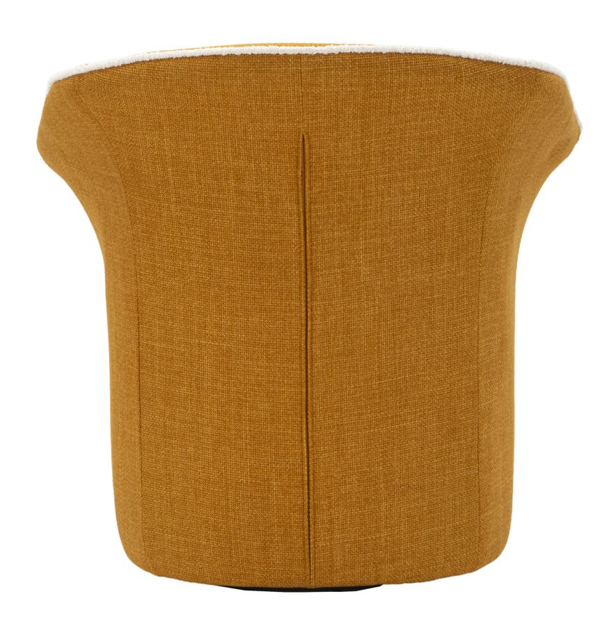 Lænetol i gul, polyester – 70x72x75, 44x5 cm