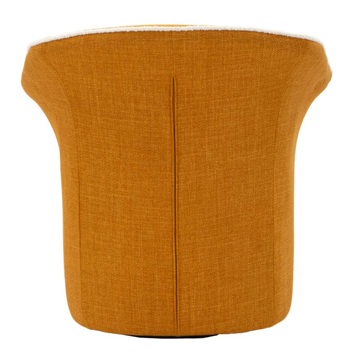 Lænetol i gul, polyester – 70x72x75, 44x5 cm