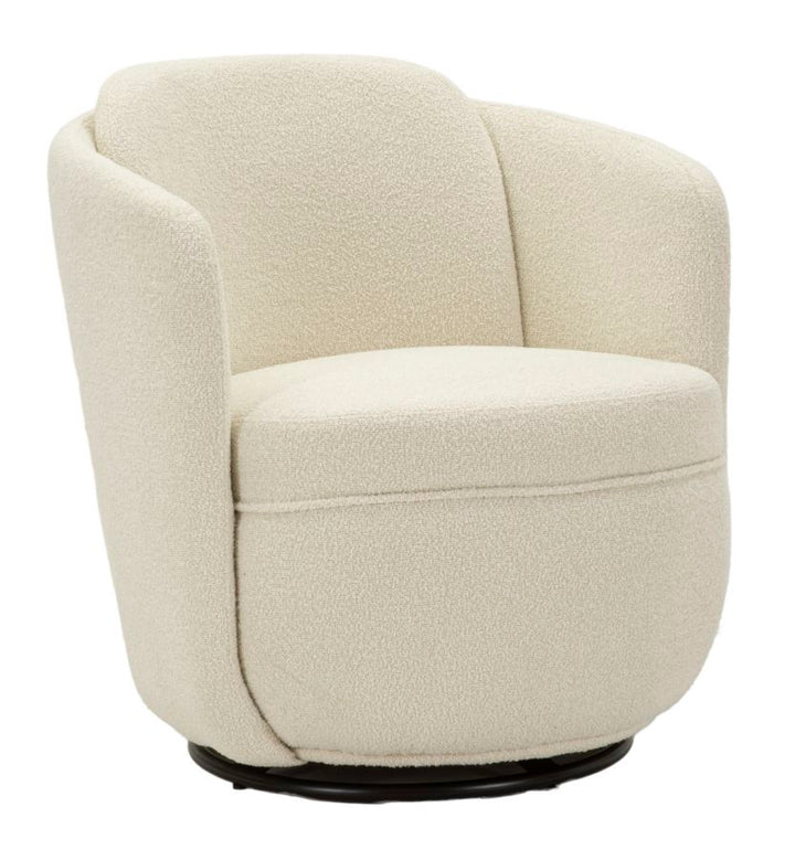 Lænetol i creme, polyester – 70x72x75, 44x5 cm