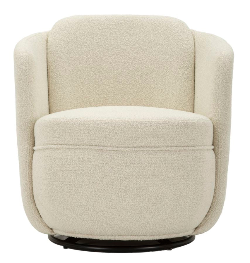 Lænetol i creme, polyester – 70x72x75, 44x5 cm