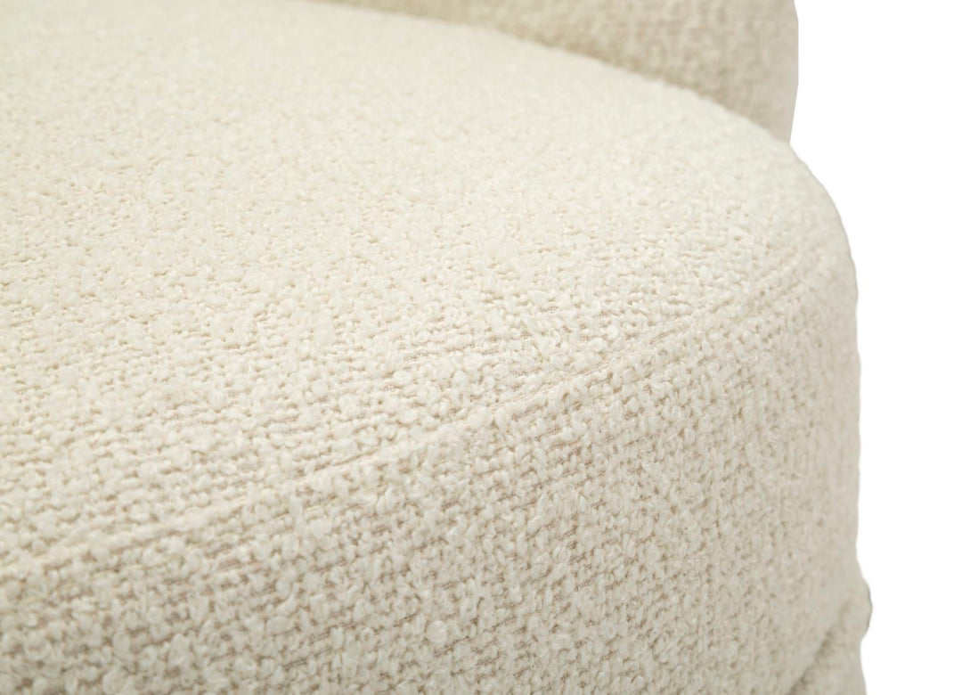 Lænetol i creme, polyester – 70x72x75, 44x5 cm