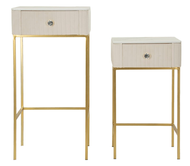 Glam bord i fyrretræ, mdf og metal – 45x90 40x70 cm