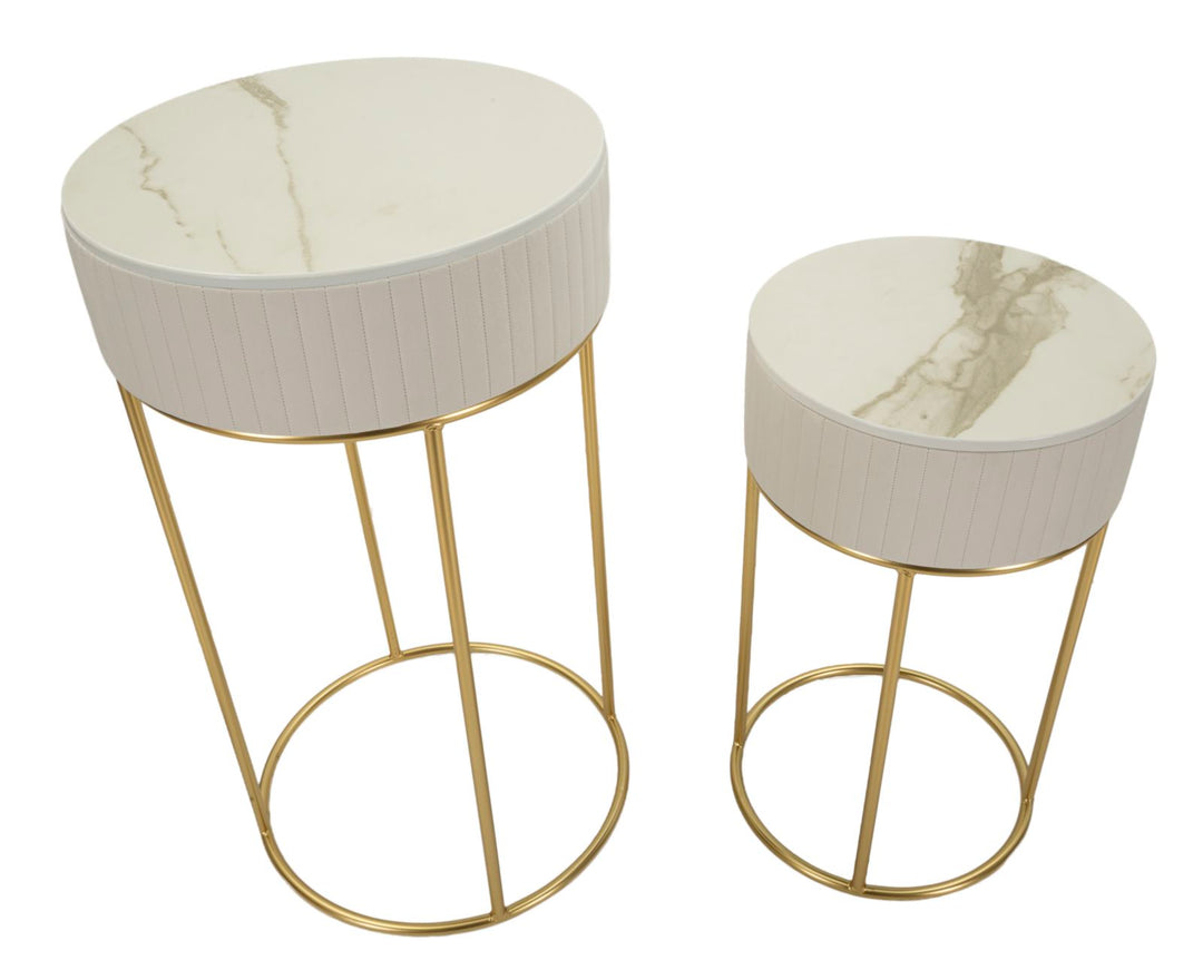 Glam bord i fyrretræ, mdf og metal – 50x90 40x70 cm