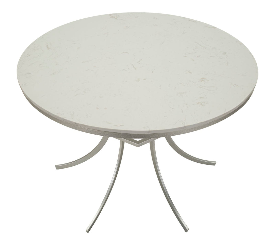 Glam bord i hvid, jern og marmor  – 100x76x5 cm