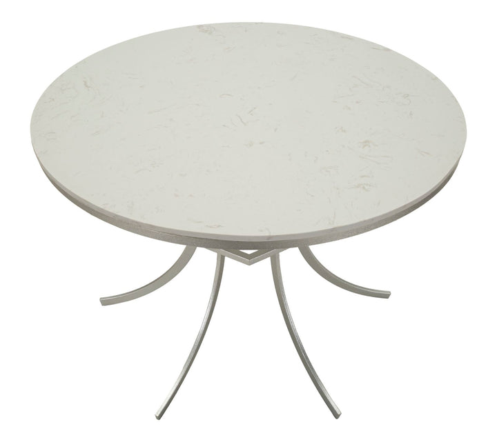 Glam bord i hvid, jern og marmor  – 100x76x5 cm