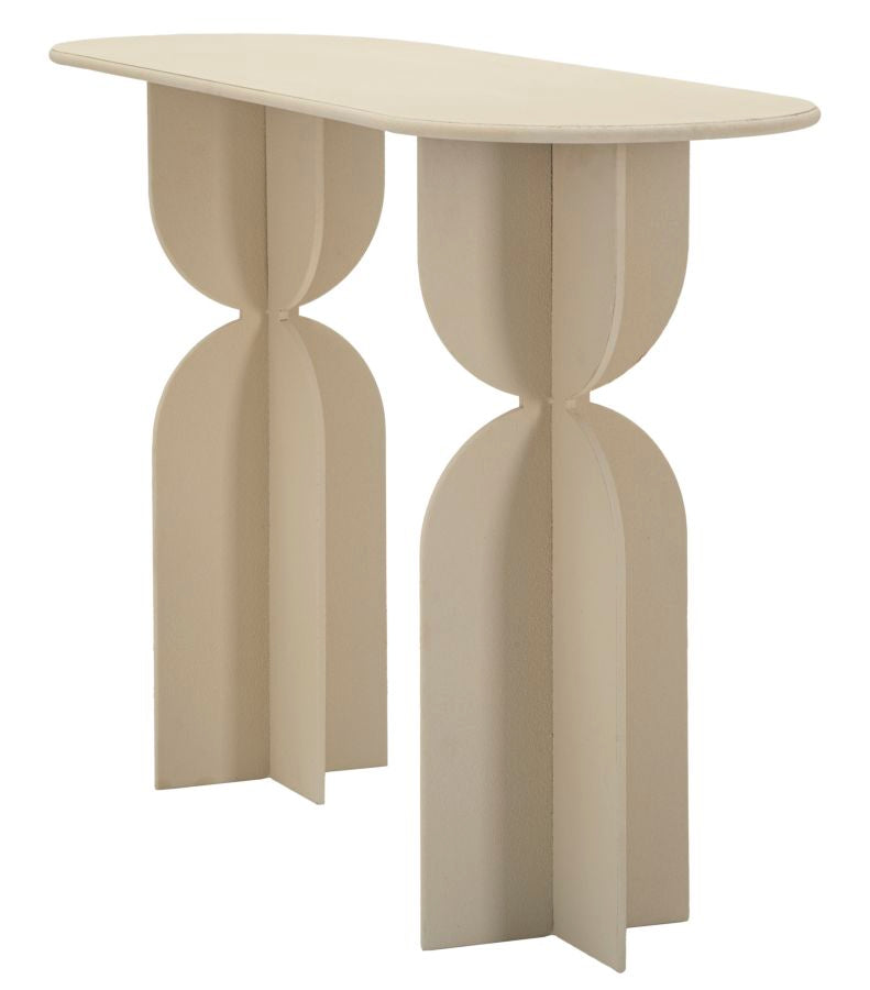Konsolbord i creme, jern – 120x40x75 cm