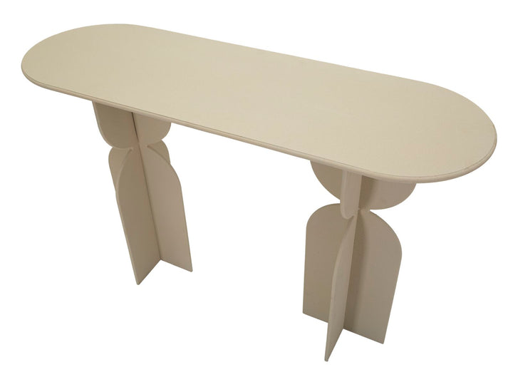 Konsolbord i creme, jern – 120x40x75 cm